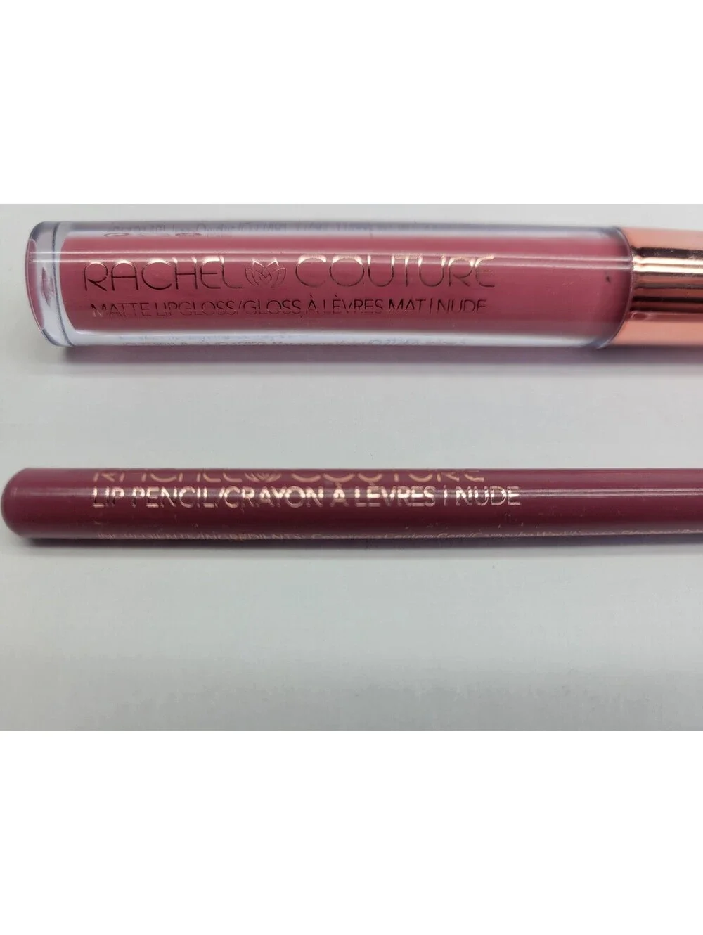 Rachel Couture 2 Pc lip Set : Lip Gloss Lip Pencil in Nude